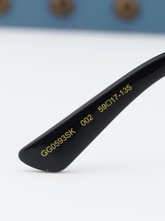 Gucci GG0593SK 002 Square Sunglasses - Havana & Gold / Brown main image 4